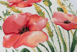 Набор для вышивания PANNA PD-7337 Подушка. Алые маки 35 х 35 см