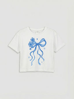 Fiyonk Bask?l? K?z ?ocuk Ti??rt ve ?ort