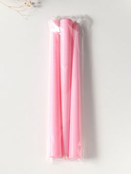 Свеча античная 25 см (набор 3 шт) 58 гр, 7 ч, цв. пастельно-розовый