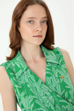 U. S. Polo Assn Женское темно-зеленое тканое платье - U.s. polo assn фото 2