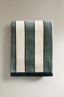 STRIPED VELOUR BEACH TOWEL - Zara фото 3
