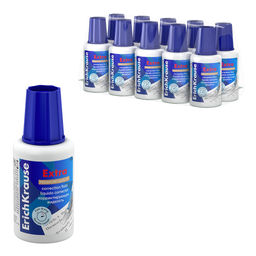 АКЦИЯ Цена за 10 шт. Корректирующая жидкость с губкой ErichKrause Extra, 20г (в пластиковом поддоне в пленке по 10 шт.)