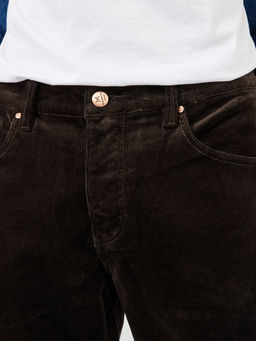 Утепленные мужские вельветовые брюки прямого кроя на флисе - Mossmore фото 3