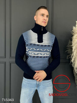 Мужской свитер тёплый со змейкой - Bruno фото 5