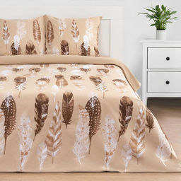 Постельное белье Этель 1.5 сп Перья (вид 1) 143*215 см,150*214 см, 70*70 см 2 шт