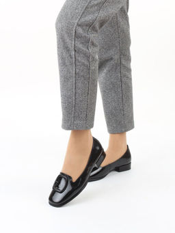 06-DLG03-2 BLACK Туфли женские (натуральная кожа)