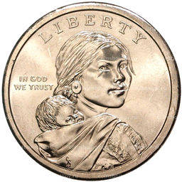 Монета 1 доллар 2021 года P США Коренные американцы (Сакагавея) Индейцы в армии США