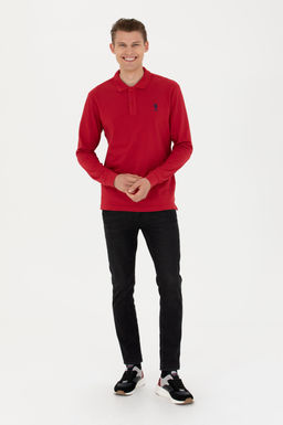 U. S. Polo Assn / Мужской красный базовый свитшот - U.s. polo assn фото 11