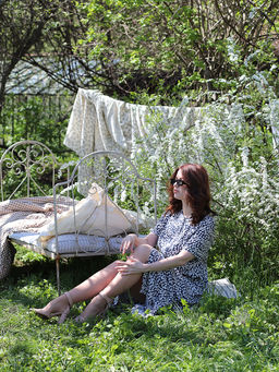 Белорусское платье-рубашка из хлопка летнее - Almond фото 9