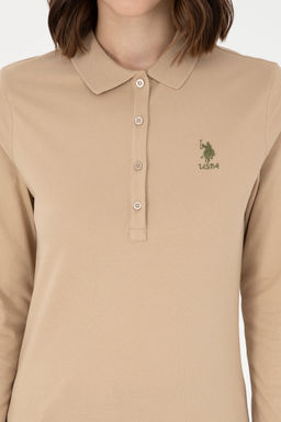 Женский базовый свитшот песочного цвета - U.s. polo assn фото 6