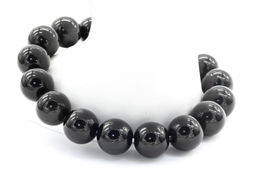 Обсидиан браслет шарик 12мм