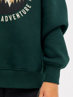 Джемпер для мальчиков зеленый с печатью - Mark formelle фото 6