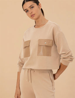 Bej Sweatshirt - Pierre cardin фото 3
