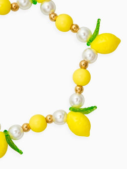 Браслет «Лимоны», жёлто-белый в золоте