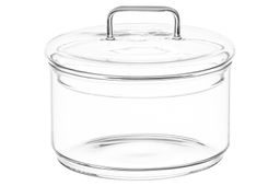 Банка д/хранения 3-х секционная 400 мл 11,5*11,5*20 см "Crystal glass" + стеклянная крышка, стекло