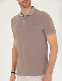 Vizon Slim Fit Dokulu Polo Yaka Ti__rt