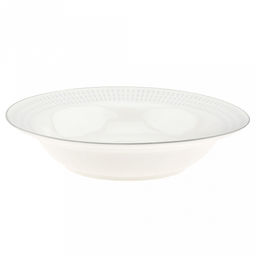 Облако Тарелка глубокая фарфоровая д226мм, h50мм, 500мл, рельефный декор - голубой, отводка, белый (Китай) - Домашняя мода фото 2