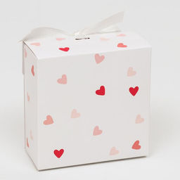 Цена за 5 шт. Подарочная коробка сборная с окном I LOVE YOU, 11.5?11.5?5 см