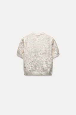 FOIL KNIT SWEATER - Zara фото 6