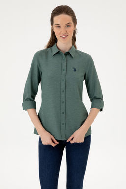 Kad_n Koyu Ye_il Uzun Kollu Basic G_mlek Sepette S_rpriz _ndirim - U.s. polo assn фото 3