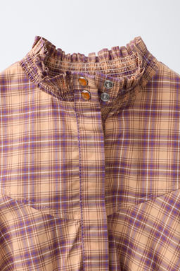 CAMISA CUELLO SUBIDO GOMAS / Naranja - Zara фото 5