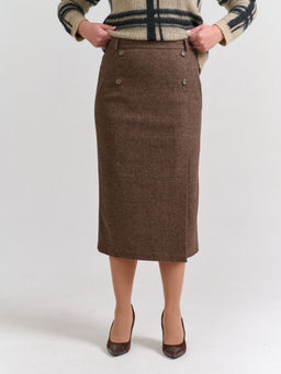 Юбка для холодной погоды с ШЕРСТЬЮ сзади по центу резинка