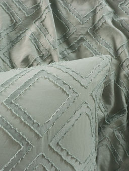 Постельное бельё 2-спальное Тафтинг ромб 175?215 см,200?230 см,50?70 см-2 шт., зелёное, 110 г/м? - Lovelife фото 7