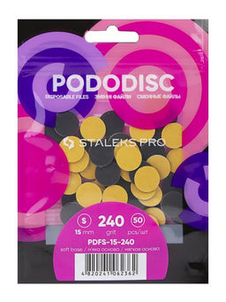 Staleks Сменные файлы на мягкой основе для педикюрного диска / Pododisk S, 240 грит