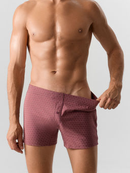 Цена за 2 штуки! Трусы мужские бордовые с принтом - Mark formelle фото 3