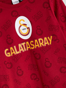Bisiklet Yaka Galatasaray Bask?l? Erkek ?ocuk Pijama Tak?m?