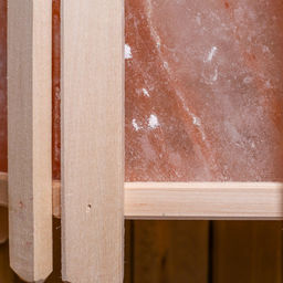 Абажур для бани и сауны с окошечками и гималайской солью, липа, 29.5×33×13.5 см, настенный, угловой, 3 плитки, «Добропаровъ»