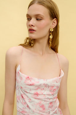 Платье комбинация с цветочным мотивом