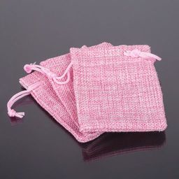 Мешочек: Холщовый розовый (5 шт)