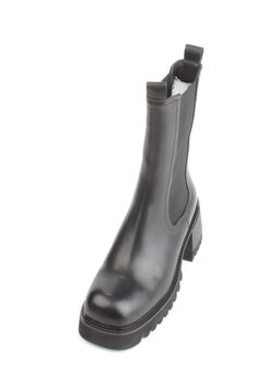 01-GZ6115-X81 BLACK Ботильоны демисезонные женские (натуральная кожа, байка) - Фабричный китай фото 3