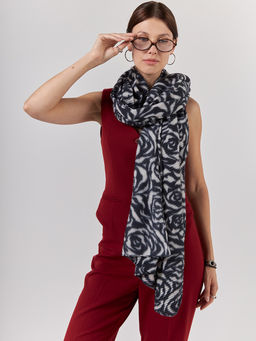 Большой, мягкий, тонкий и очень нежный двусторонний палантин с рисунком - Tantino фото 2