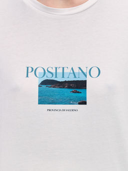 Футболка прямого кроя с принтом / Zarina  фото 6