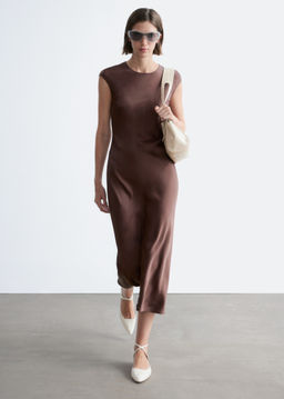 Maxivestido ajustado de sat?n - H&m фото 6