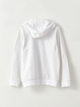 Kap??onlu Bask?l? Uzun Kollu Erkek ?ocuk Sweatshirt - Waikiki фото 2