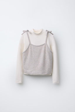 T-SHIRT WITH KNITTED VEST