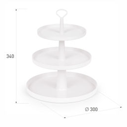 Фруктовница 3-ярусная п/эт. "Феерия" (белый)