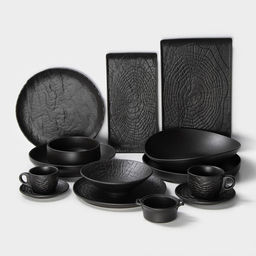 Цена за 6 шт. Чайная пара Magistro Black style, 2 предмета: чашка 200 мл, блюдце d=14,5 см, фарфор, чёрная