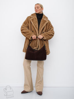 Сумка женская кожаная 1078M coffee Polina&Eiterou