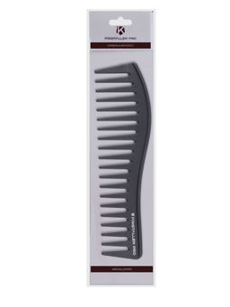 Kristaller Профессиональный гребень для волос редкозубый AC498, карбон, черный, 18 см