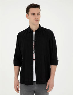 Siyah Regular Fit Uzun Kollu G_mlek - Pierre cardin фото 3
