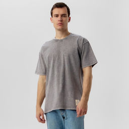 Футболка мужская MIST из вареного хлопка, серый, р-р M