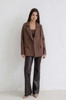 10554 Жакет двубортный шоколад - Martichelli фото 8