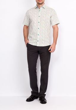 Сорочка мужская короткий рукав GREG 143/107/5432/KZS/1 STRETCH  фото 8