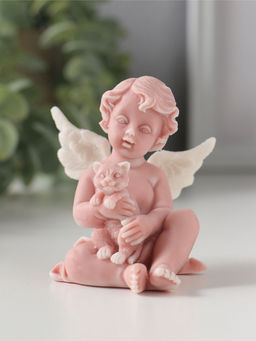 Сувенир "Ангелочек с котенком", 7,2см