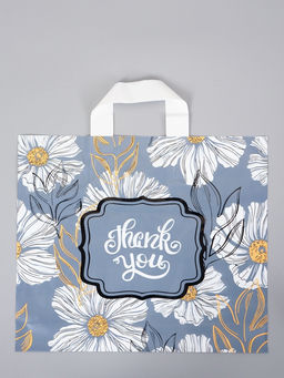 Цена за 50 шт. Пакет с петлевой ручкой "Лепестки" 35 х 30 х 8, см, 60 мкм