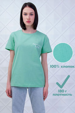 Арт. 3174 Футболка женская 44-52 (5 шт) Цвет:салатовый - Калинка фото 2